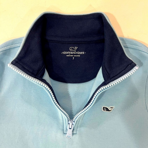 Vineyard Vines Boys Saltwater Quarter-Zip
size 7 Jake Blue EUC - Picture 3 of 8